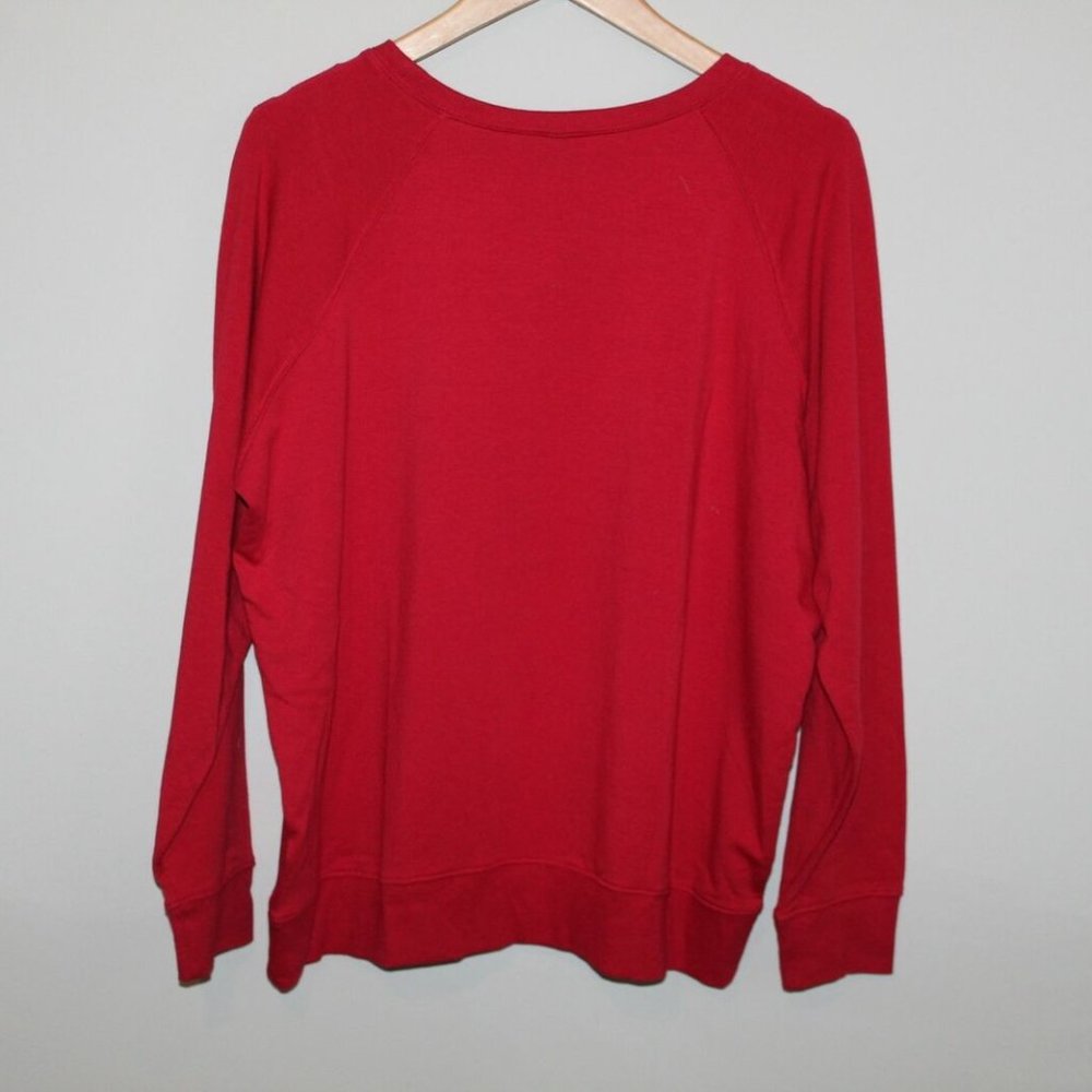 ✨2/$20 NWT Torrid Red Fleece Santa Holiday Sweatshirt Christmas Plus Size 1X 2X - Picture 6 of 8